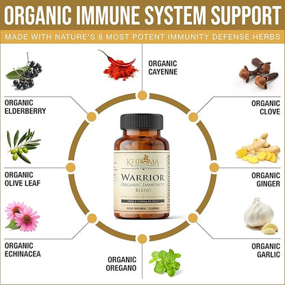 Warrior - Organic Immune System Support - Made with Nature's 8 Most Potent Immunity Defense Herbs