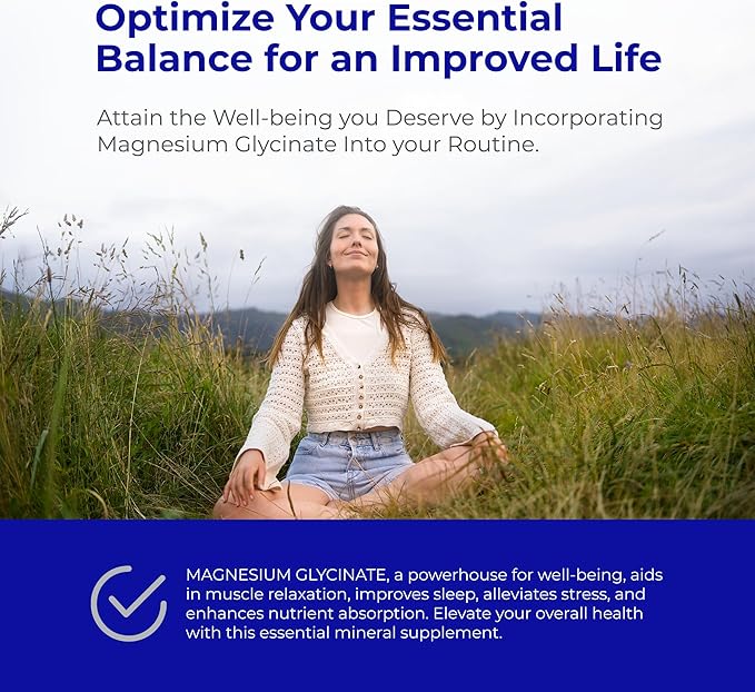 Magnesium GLYCINATE 500mg | High Absorption | 100% Chelated | Supports Bone Health & Muscle Recovery | 120 Capsules - 4 Month Supply