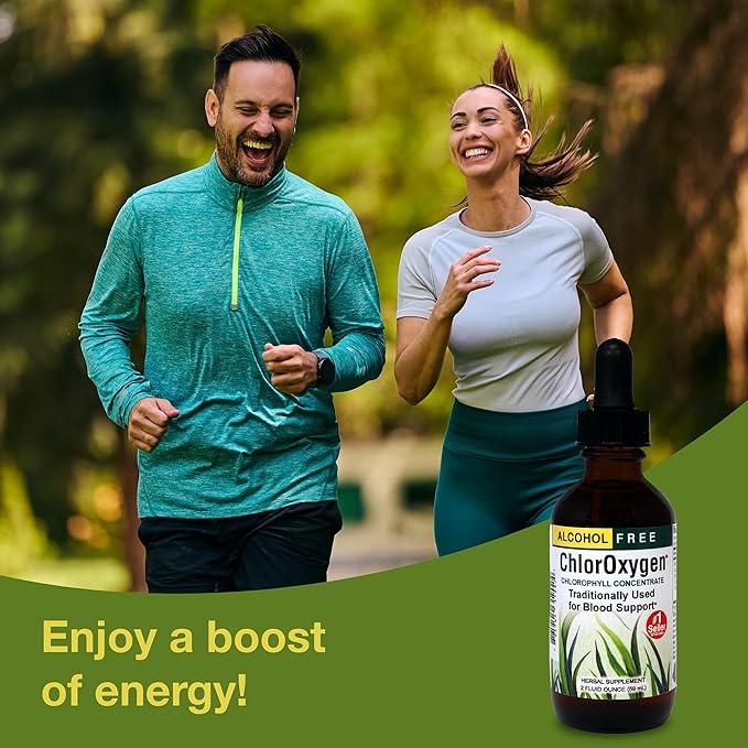 Herbs Etc. ChlorOxygen Chlorophyll Concentrate - Highly-Concentrated Energy Support - Aids Healthy Blood Circulation - Natural Vitality Support - Alcohol-Free - 2 fl oz (About 132 Servings)
