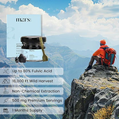 Mars Pure Himalayan Shilajit (Resin) | Pure Organic Shilajit Resin sourced from Himalayas | Strength, Stamina, Immunity | Good Health Company - 15 g | Pack of 1