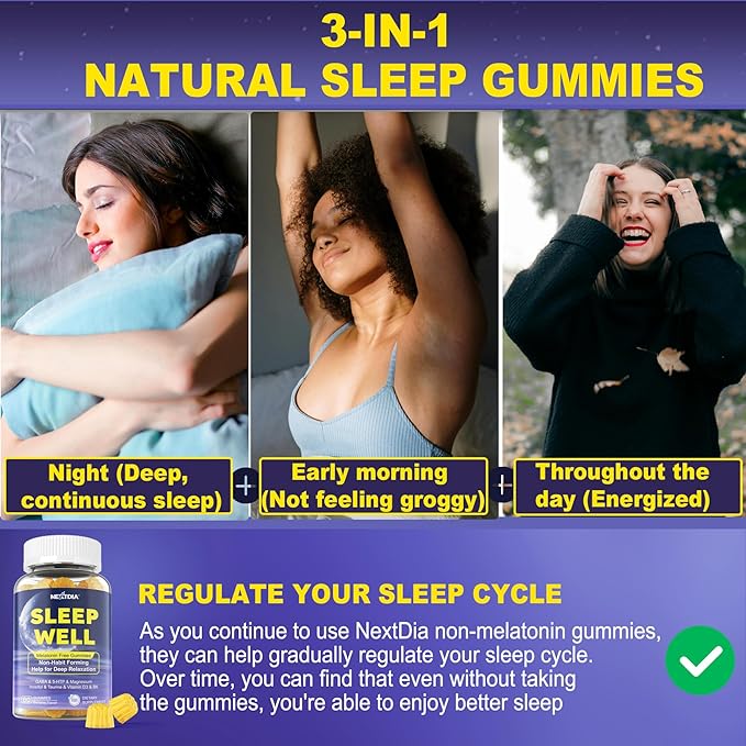 Magnesium Taurate,Melatonin Free Natural Sleep Gummies