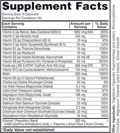 Kirkman Super Nu-Thera Multivitamin Teen & Adult