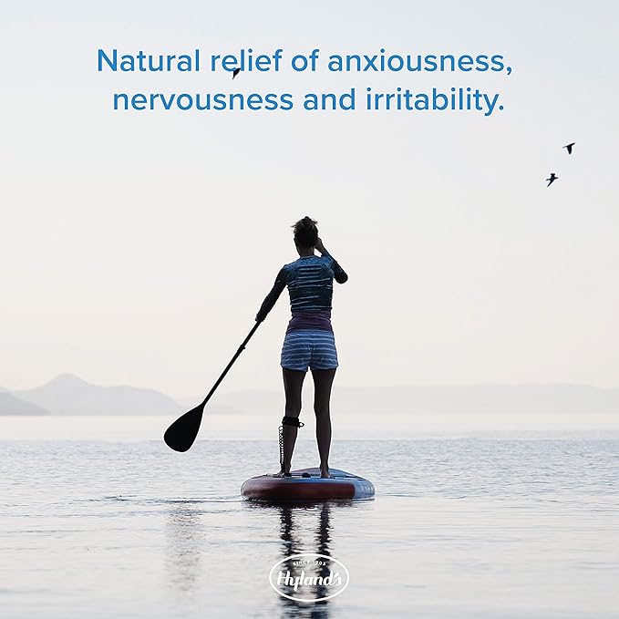 Hyland's Calm Tablets, Stress Relief Supplement, Natural Relief Of Anxiousness, Nervousness, And Irritability, 50 Count (Pack of 1, 50 Count Total)
