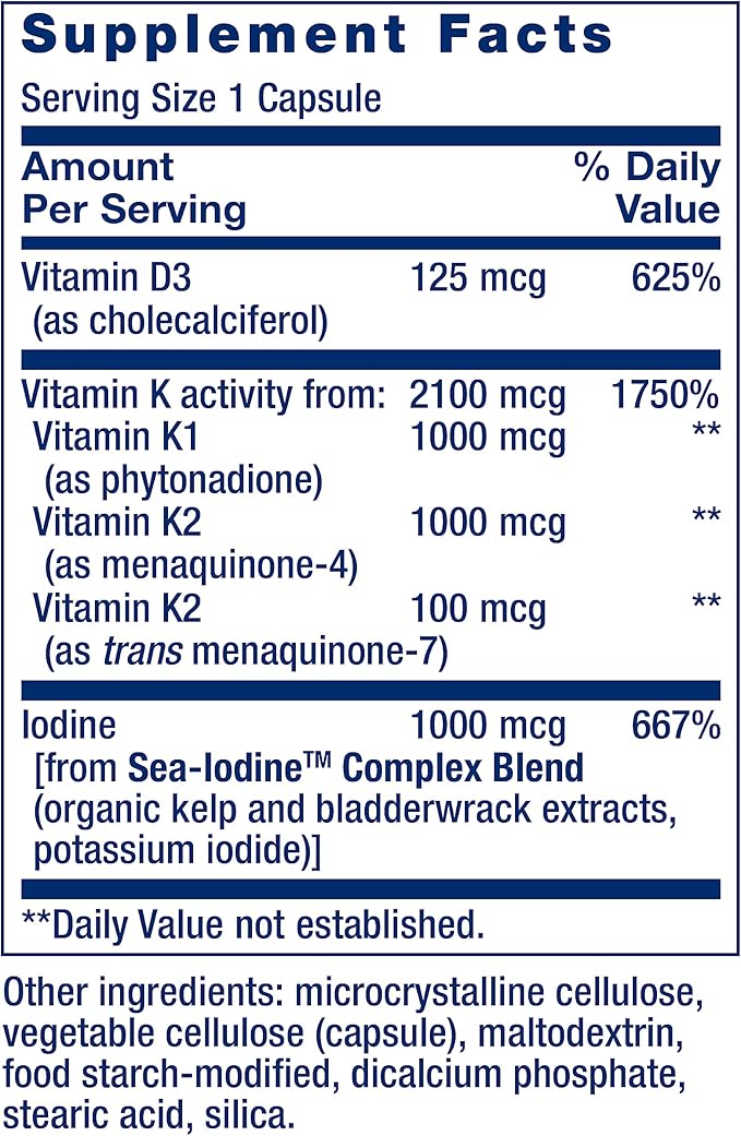 Life Extension Super Omega-3 EPA/DHA Fish Oil & Vitamins D and K with Sea-Iodine