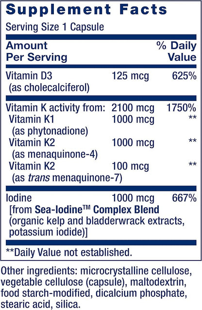 Life Extension Super Omega-3 EPA/DHA Fish Oil & Vitamins D and K with Sea-Iodine