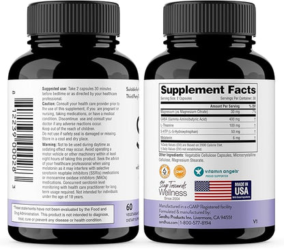 Sandhu's Magnesium Glycinate Lysinate Easy to Swallow 120 Capsules & Sleep 60 Capsules –Non-Habit Forming 5-in-1 Sleep Aid Supplement| Supports Restful Sleep, Muscle & Heart Health | Made in USA