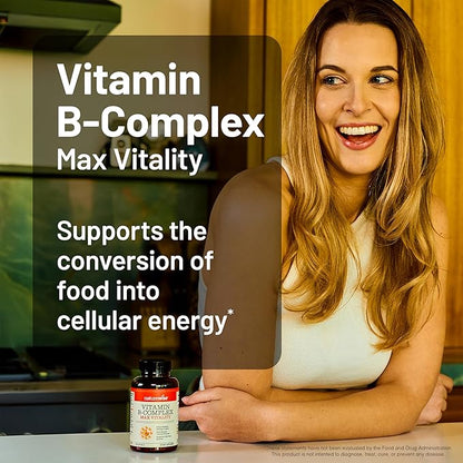 NatureWise Vitamin B Complex for Women and Men - with Folic Acid Biotin B1 B2 B3 B6 B12 - Support Cellular Energy & Mental Clarity - Gluten & Dairy Free, Non-GMO - 150 Softgels[5-Month Supply]
