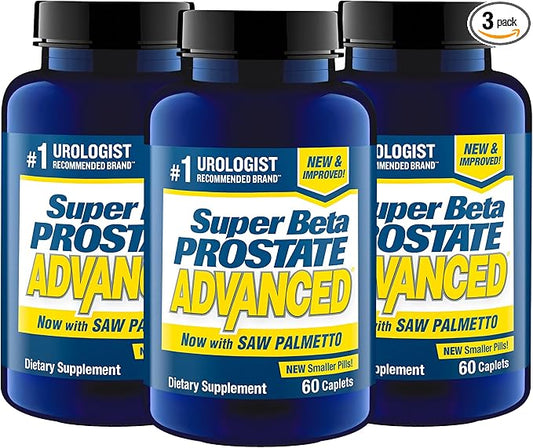 Advanced with Saw Palmetto - Prostate Health Supplements for Men, Bladder & Urinary Support with Beta-sitosterol, Reishi, Saw Palmetto, Vitamin D, Zinc Oxide, Selenium - 180 Count