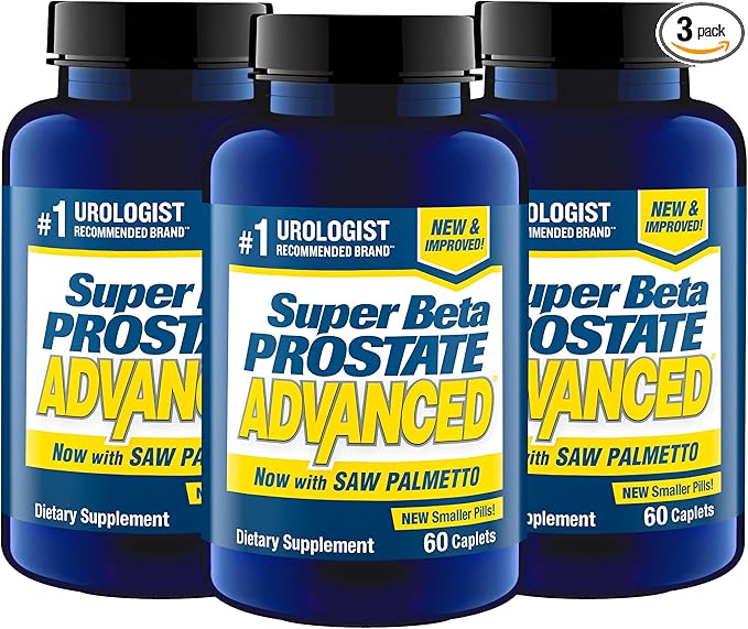 Advanced with Saw Palmetto - Prostate Health Supplements for Men, Bladder & Urinary Support with Beta-sitosterol, Reishi, Saw Palmetto, Vitamin D, Zinc Oxide, Selenium - 180 Count