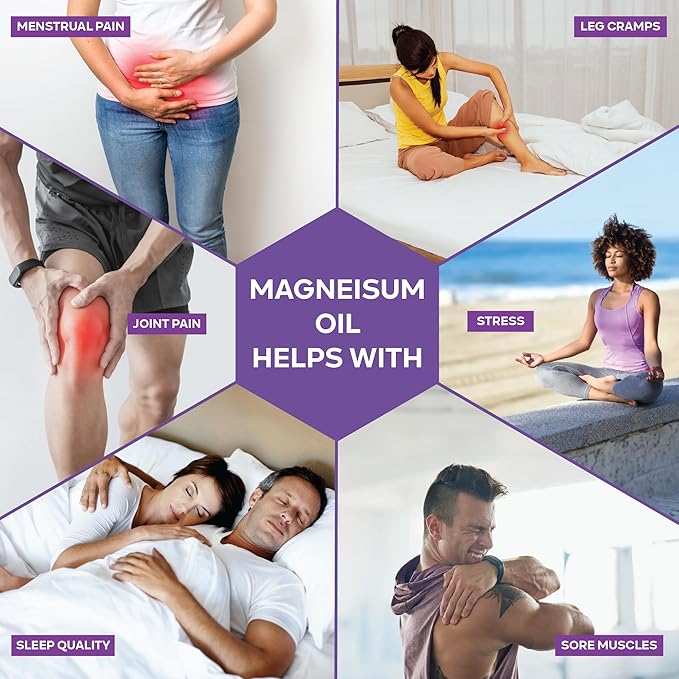 PURPUR Zechstein Magnesium Oil Spray with Aloe - Pure Magnesium Supplement Feet, Sleep, and Restless Legs Syndrome Relief | Topical Aid for Stress, Pain, and High Cortisol Management 8 Oz