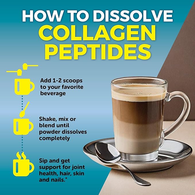 Hydrolyzed Collagen Peptides Powder - 1 lb Grass-Fed & Pasture-Raised Collagen for Women, Type I & III Unflavored Bovine Collagen Powder for Men, Collagen Protein Powder For Hair, Skin, & Nails