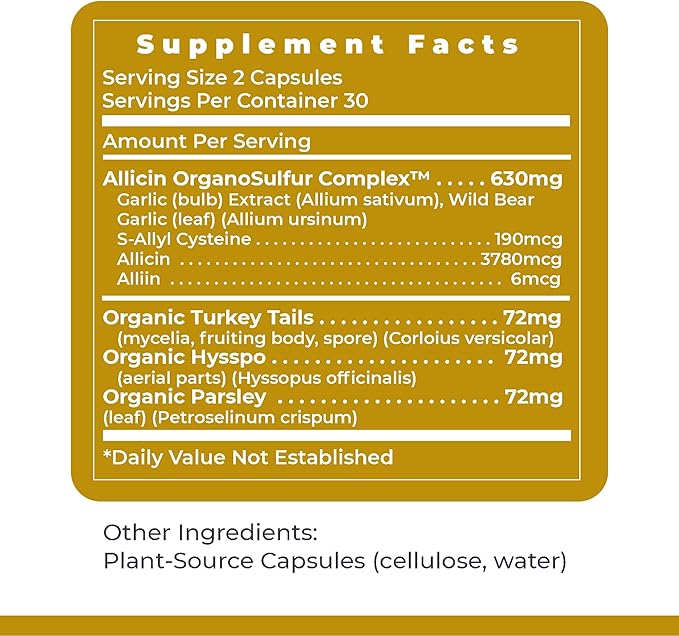 Premier Research Labs Allicidin - Garlic Allicin Supplement, Garlic Supplements, Garlic Pills, Allicin Extract, Garlic Extract, Odorless Garlic Capsules, Immune Support - 60 Vegetarian Capsules