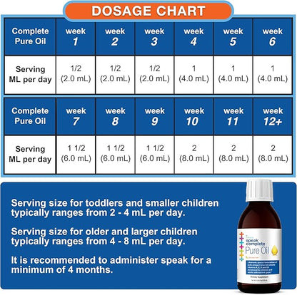 – Speak+D Pure Oil – Natural Lemon – 4.05 oz – Pediatrician Formulated to Support Children with Special Nutritional Requirements – Enhanced with Omega-3, Vitamin A, D, E & K
