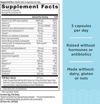 Ancient Nutrition Multivitamin for Men, Multi Men's, Vitamin D, C, E, B12, Zinc, Magnesium, Supports Healthy Immune System and Bone Health, 90 Ct