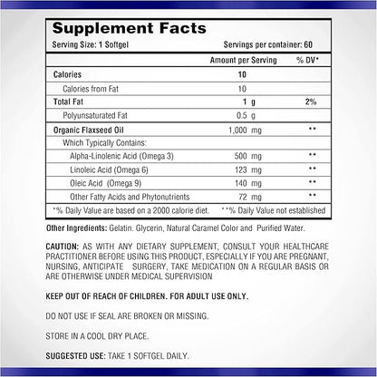 Omega 369 1000 mg 100 Softgels by Natural Systems - Triple Omega 3 6 9 Flax Seed Oil Supplements Capsules -with Essential Fatty Acids - Support Heart and Circulatory Health*