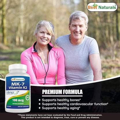 Best Naturals MK-7 100 mcg & Quercetin with Bromelain