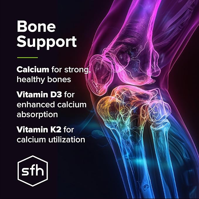 SFH K2+D3 & Calcium: The Ultimate 3-in-1 Formula for Bone, Immune, and Cardiovascular Health – 60 Capsules