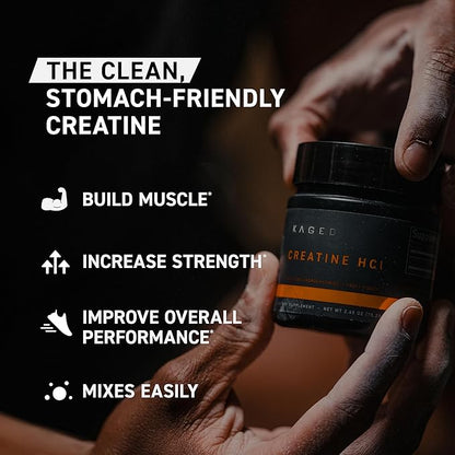 Kaged Creatine HCl Powder, Fruit Punch, Supports Muscle Growth and Recovery, Patented Creatine Hydrochloride Formula, Easy Digestion and Enhanced Muscle Absorption, 75 Servings