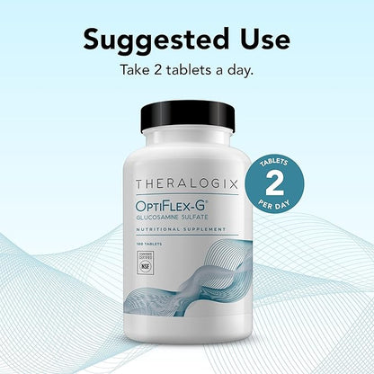 Theralogix OptiFlex-G Glucosamine Sulfate - 90-Day Supply - Joint Support Supplement - Supports Joint Health for Men & Women - Glucosamine Joint Supplement - NSF Certified - 180 Tablets