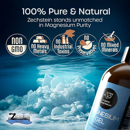 Oil - Spray Bottle NOT Included - 100% Pure Topical Magnesium Chloride for Leg Cramps from Ancient Zechstein Seabed | for Sports, Relaxing & Sleep | Spray Bottle Refill (33,8 fl oz)