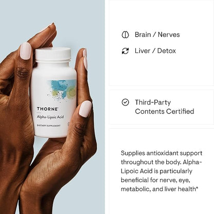 THORNE Alpha-Lipoic Acid - 300 mg - Supplement Liver Detox, Antioxidant Support, Nerve Health and Mental Sharpness* - 60 Capsules