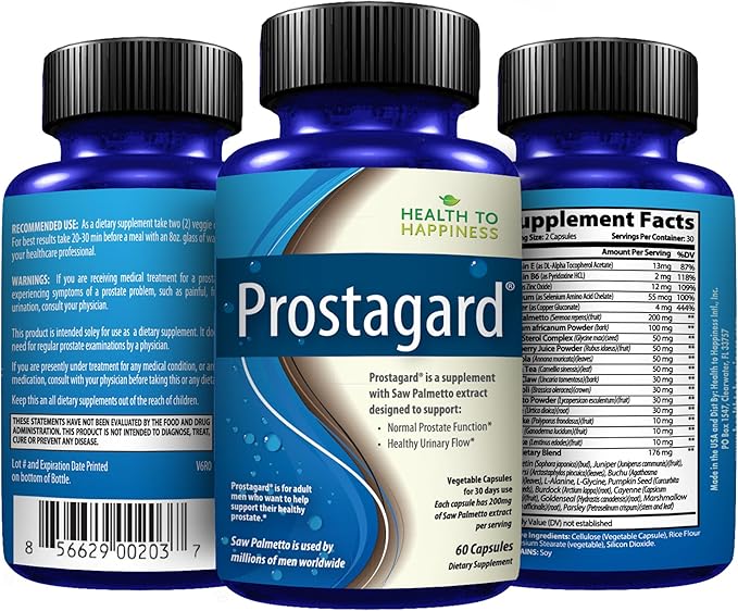PROSTAGARD Saw Palmetto Supplement for Prostate Health, One a Day 320 mg capsules, 30 Count