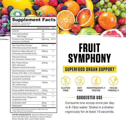 Ambrosia Nektar - Superfood Powder | Complete Health Supplement | 30 Servings (Fruit Symphony)