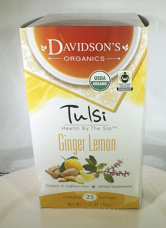 Tea Bag Box of 25, Tulsi Ginger Lemon Organic Tea