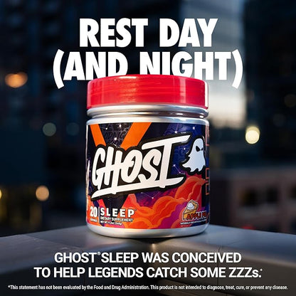 GHOST Sleep Dietary Supplement, Apple Pie - Recovery & Rest with Premium Ingredients Including Melatonin, Colostrum & Ashwagandha - Supports Sleep Quality - Gluten-Free & Sugar-Free