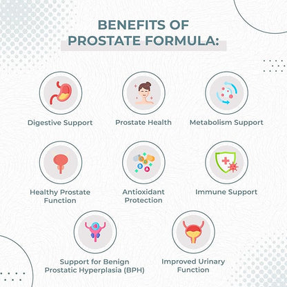 Innovative Prostate Formula for Men | with Saw Palmetto, Pumpkin Seed, & Zinc | 120 Vegetarian Capsules | Support Urinary Function, Prostate Health | Better Sleep