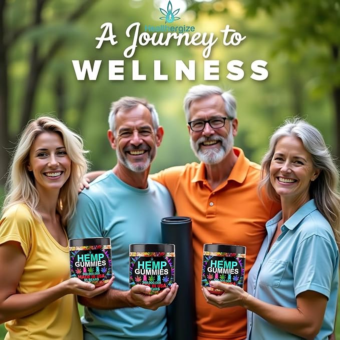 Hemp Gummies Sleep Relaxation Edibles-Natural Fruity Flavors Gummy Bears for Bedtime-Advanced Hemp Oil Infused-Made in USA