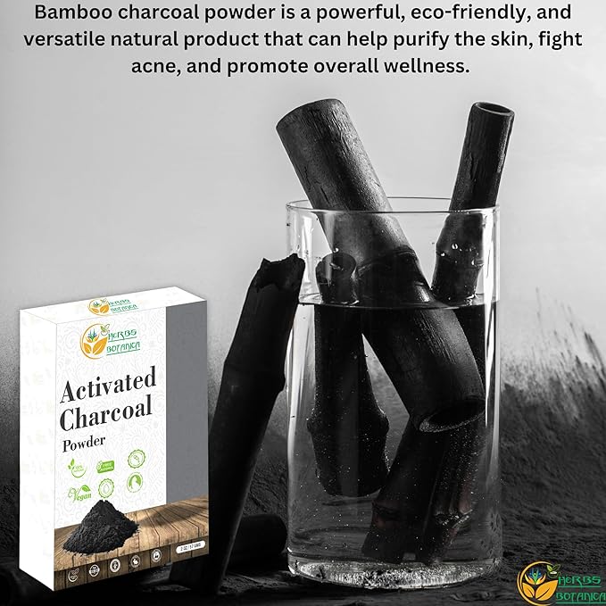Activated Charcoal Powder 100% Food Grade Bamboo Charcoal Powder for Baking, Soap Making, Face Masks & DIY Skincare Fine for Multiple Uses 2 oz