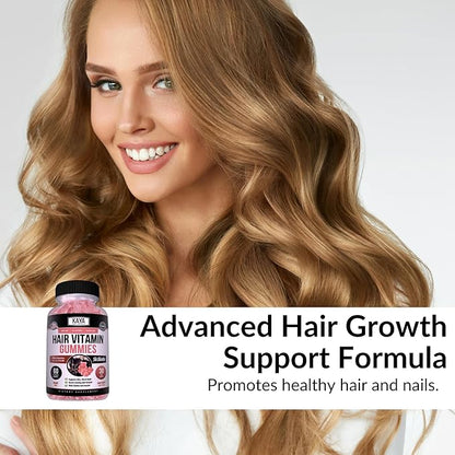 Kaya Naturals Hair Growth Gummies - Biotin 5000mcg Vitamins for Healthy Hair, Skin, and Nails - Beauty Supplement for Women or Men - 60 Count - Blueberry Flavor