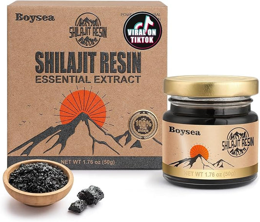 Pure Himalayan Shilajit Resin | 600 mg 80+ Servings| 85+ Trace Minerals & 75%+ Fulvic Acid for Focus & Energy| Zero Sugar| Gold Grade Pure Shilajit for Men & Women - 1.76 Oz