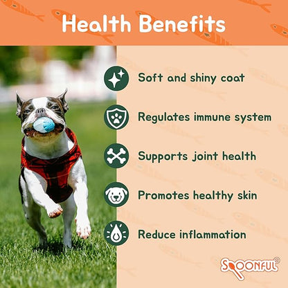 Spoonful Salmon Squeeze - 100% Natural Wild-Caught Alaskan Salmon Oil – 2,000 mg Omega-3 Softgel, 90 Squeezeable Softgels | DHA, EPA & Natural Astaxanthin, Non-GMO, Sustainable, Made in USA (90)
