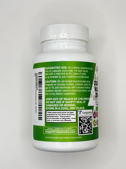 Clean Nutraceuticals Artemisinin Quercetin Zinc Mullein Quinine Supplement with Sea Moss Bromelain Ashwagandha Root Nettle Leaf Bladderwrack Burdock Root Monolaurin Colostrum Rutin