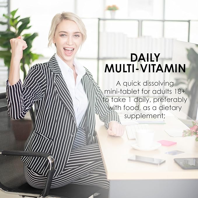 MASON NATURAL Mini Multi Vitamins, Vitamins A, C, D3, E, B1, B2, B3, B6, B12, Folate and Calcium for Overall Health, 300 Day Supply