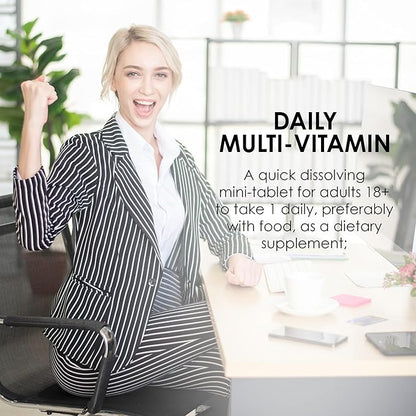 MASON NATURAL Mini Multi Vitamins, Vitamins A, C, D3, E, B1, B2, B3, B6, B12, Folate and Calcium for Overall Health, 300 Day Supply