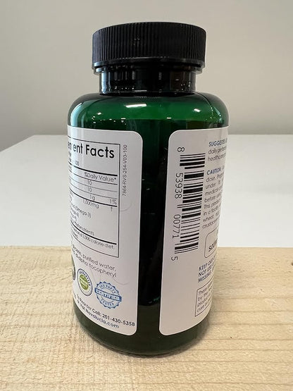 Natural Organic Flaxseed Oil 1,000 mg, Essential Omega 3 6 9 Natural ALA Healthy Hair Skin and Nails Gluten Free, Non-GMO, Hexane Free 100 Liquid Softgels