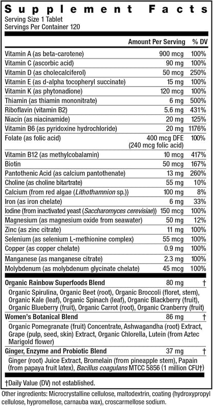 Rainbow Light Multivitamin Womens One, Powder, 120 Count