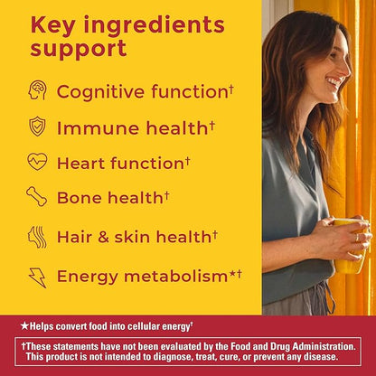 Nature Made Advanced Multivitamin Gummies for Her with Magnesium Citrate, Calcium & All 8 B Vitamins, Multivitamin for Women, 90 Gummies, 30 Day Supply