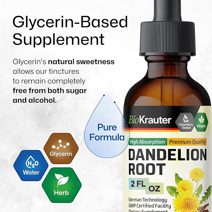 BIO KRAUTER Cayenne Pepper Tincture 4 Fl. Oz. & Dandelion Tincture 2 Fl. Oz.