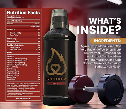Fast Acting for Men and Woman - Female & Male Supplement, Natural Ingredients, Supports Energy and Circulation, Enhances Wellsness - 480ml