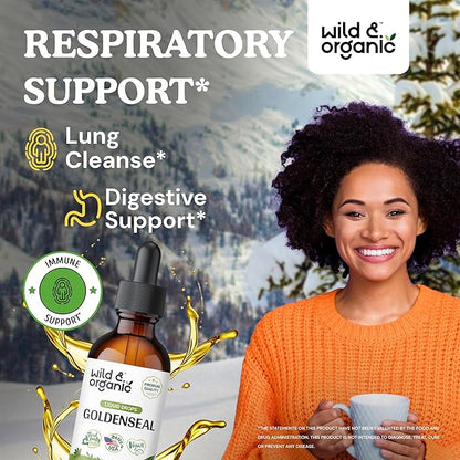 Wild & Organic Goldenseal Tincture 2 fl oz & Cats Claw Tincture 4 fl oz