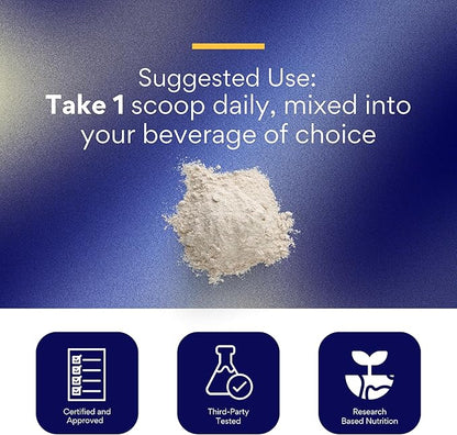 Research Verified® Collagen Powder - Hydrolyzed Marine Collagen - Unflavored - Skin Hydration and Elasticity, Muscle Recovery, Non GMO - 30 Scoops Per Container - 6 Month Supply