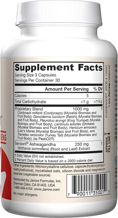 Jarrow Formulas Immune Optimizer with Cordyceps, Reishi, Lion’s Mane, Shiitake, King Trumpet, and Turkey Tail Mushrooms, Dietary Supplement with Andrographis Extract, 90 Veggie Capsules, 30 Day Supply