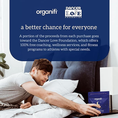 Organifi Sleep - Sleep Support with Valerian Root, Lavender, GABA and L-theanine - No Melatonin - Calming and Relaxing Nighttime Drink - No Gluten, Dairy or Soy