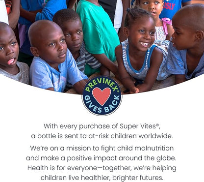 Super Vites® - Multivitamin for Kids, Chewable Tablets, Gluten Free, Soy Free, Dairy Free & Preservative Free with 28 Organic Super Fruits & Veggies, 4-Week Supply