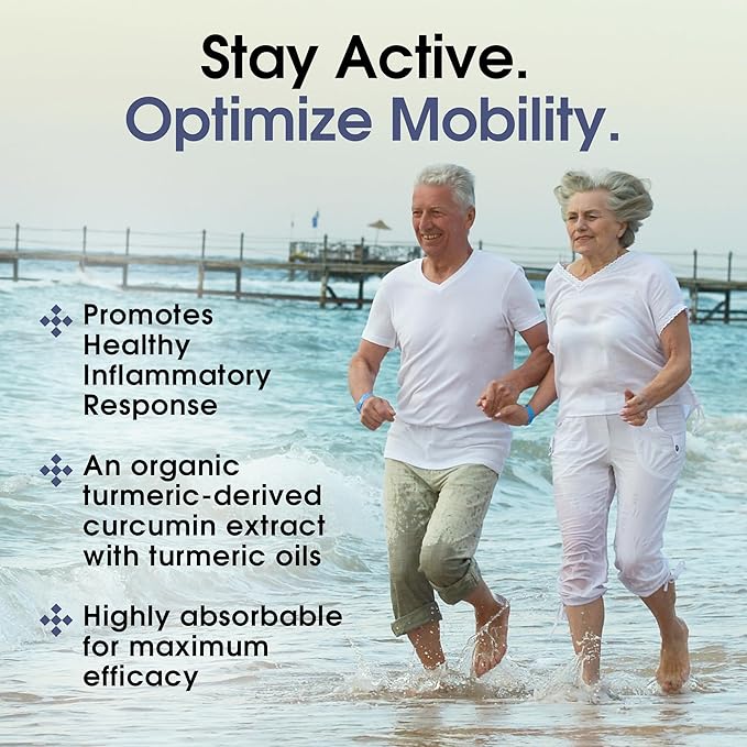 Highly Absorbable MicroActive Curcumin with Turmeric Oil Extract 500mg for Optimal Joint Health, Vegan, Non-GMO, Gluten-Free, 60 Vegan Capsules