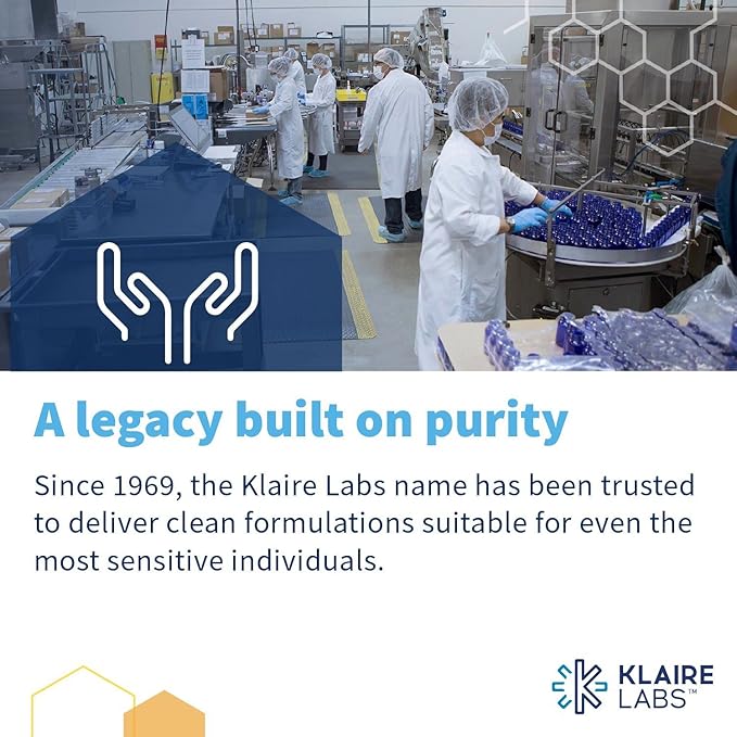 Klaire Labs Magnesium Glycinate Complex - 100 mg Bisglycinate Chelate Blend - High Absorption - Supports Bone Density and Magnesium Levels - Gluten Free & Hypoallergenic (100 Capsules) (Pack of 4)